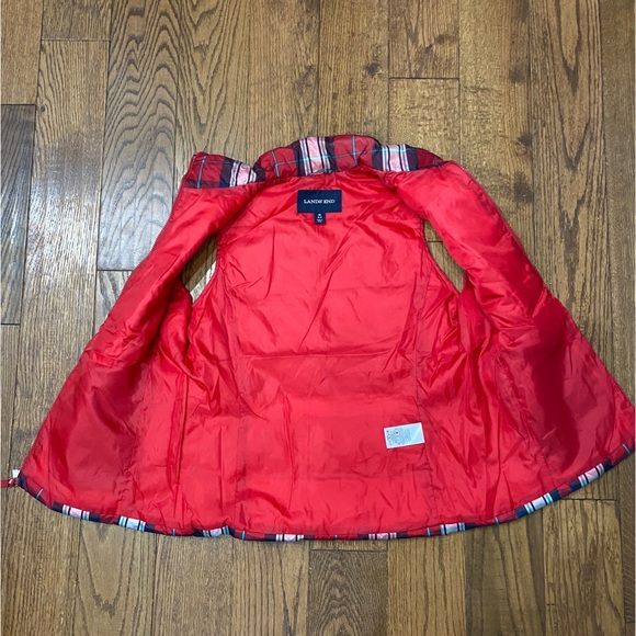 Land’s End Plaid Puffer Vest - Picture 3 of 5